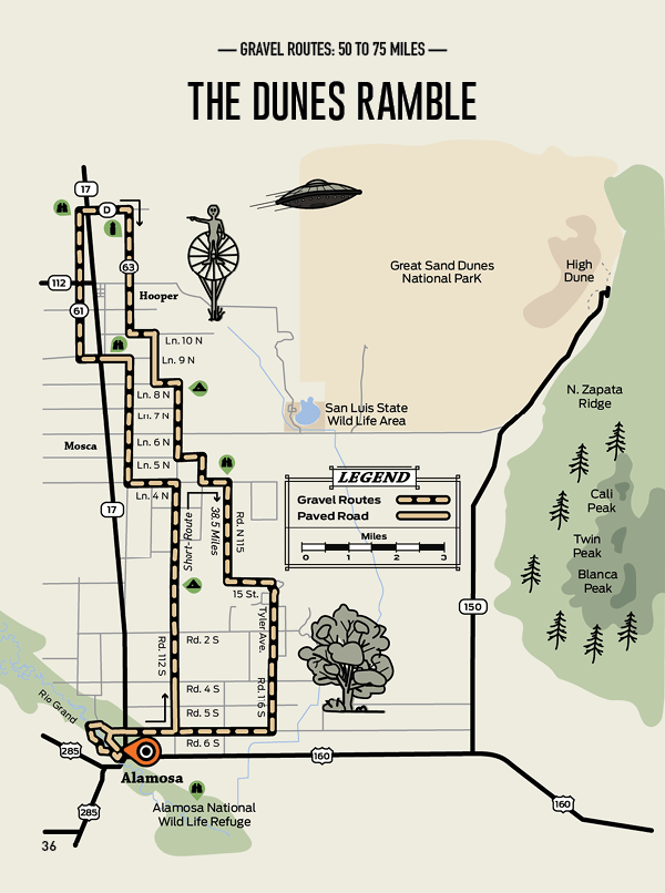 The Dunes Ramble Route Map